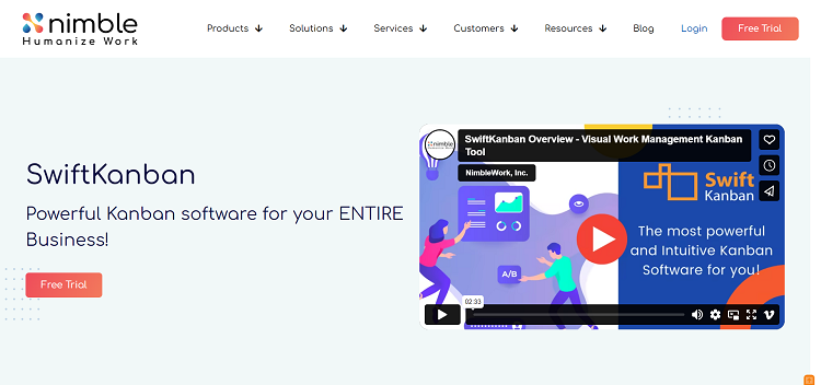 kanban software for lean agile visual project management